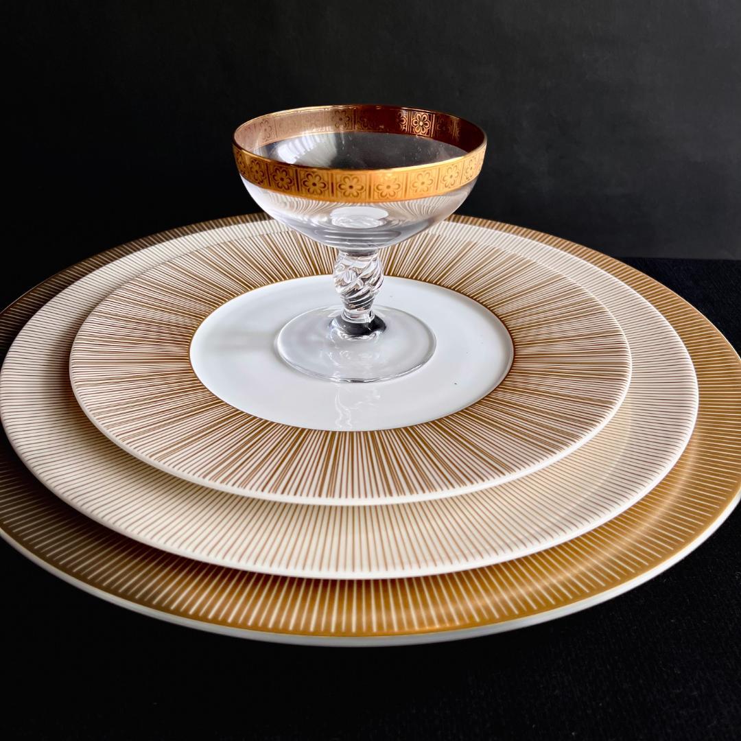 ★新品未使用★フランス製BERNARDAUD　ゴールドプレート　大皿　ディナー皿