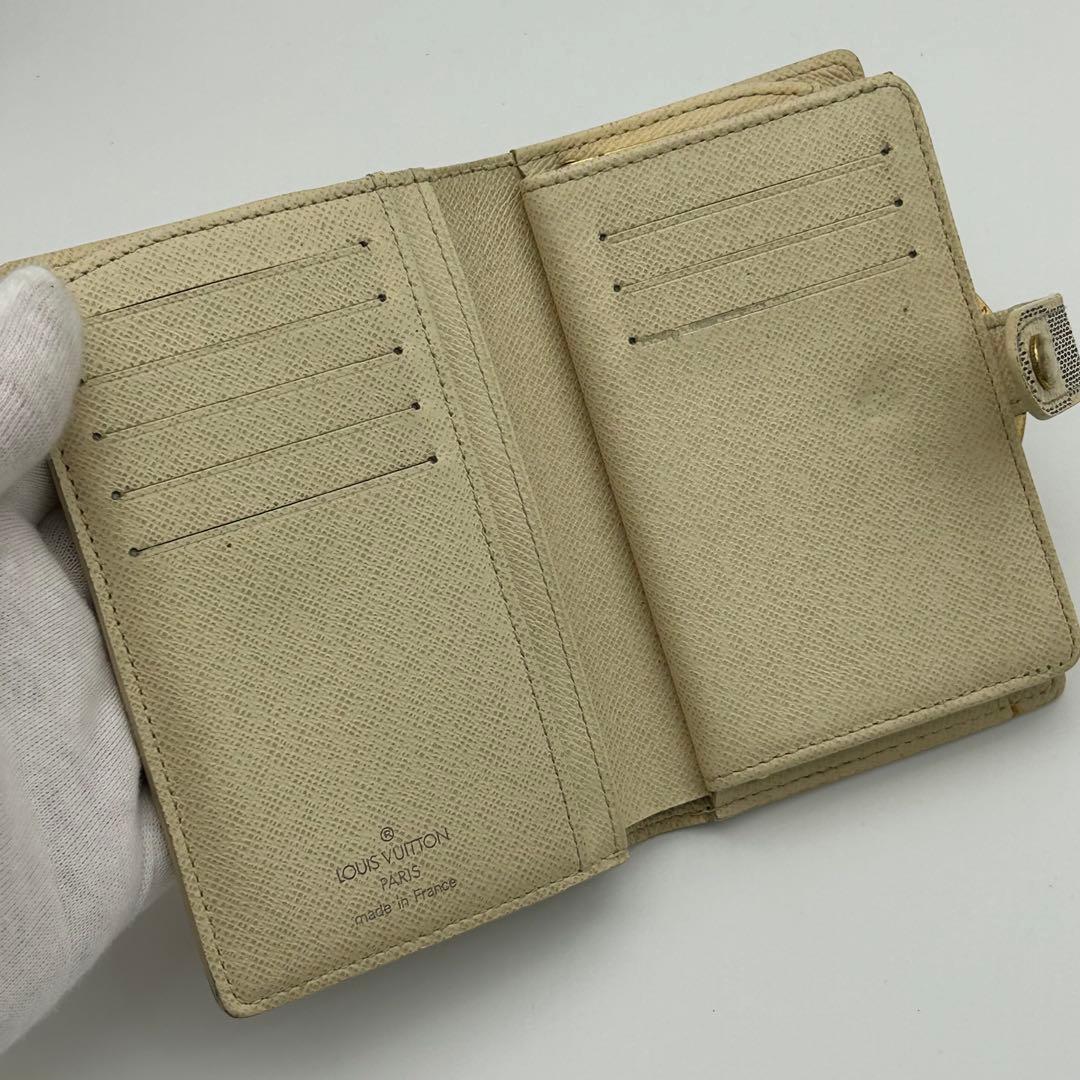 ルイ ヴィトン ポルトフォイユ ヴィエノワ ダミエ アズール がま口 二つ折財布