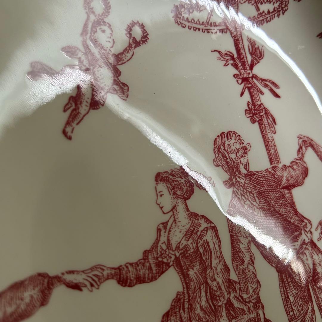 希少フランスGien【 Toile de Jouy 】トワルドジュイ プレート大