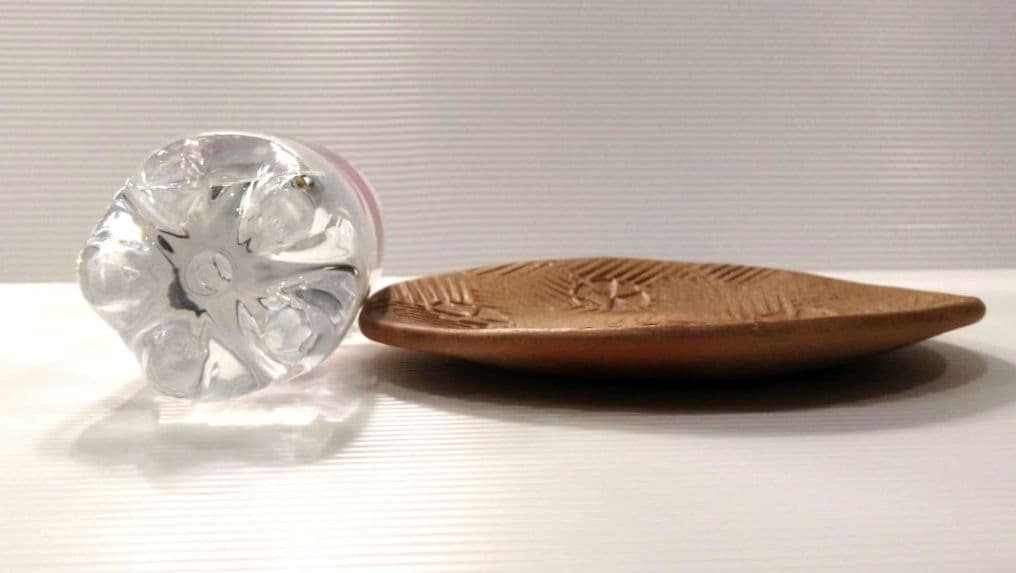 備前焼 陶芸家 岡田輝 たたき皿 中皿 プレート 緋襷 作家物 直径18,5cm