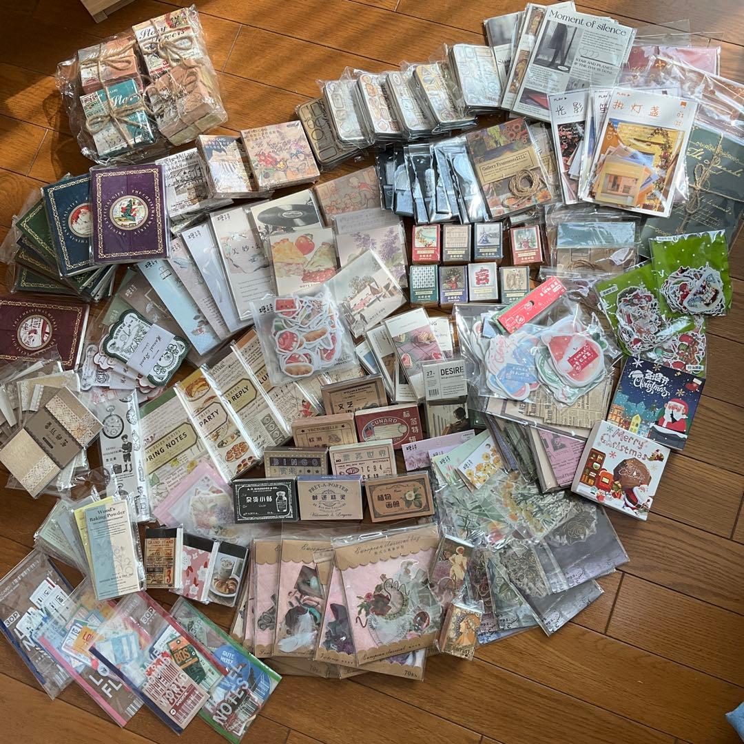 海外文具特大まとめ売り2●新品●コラージュ素材大量★大容量セット