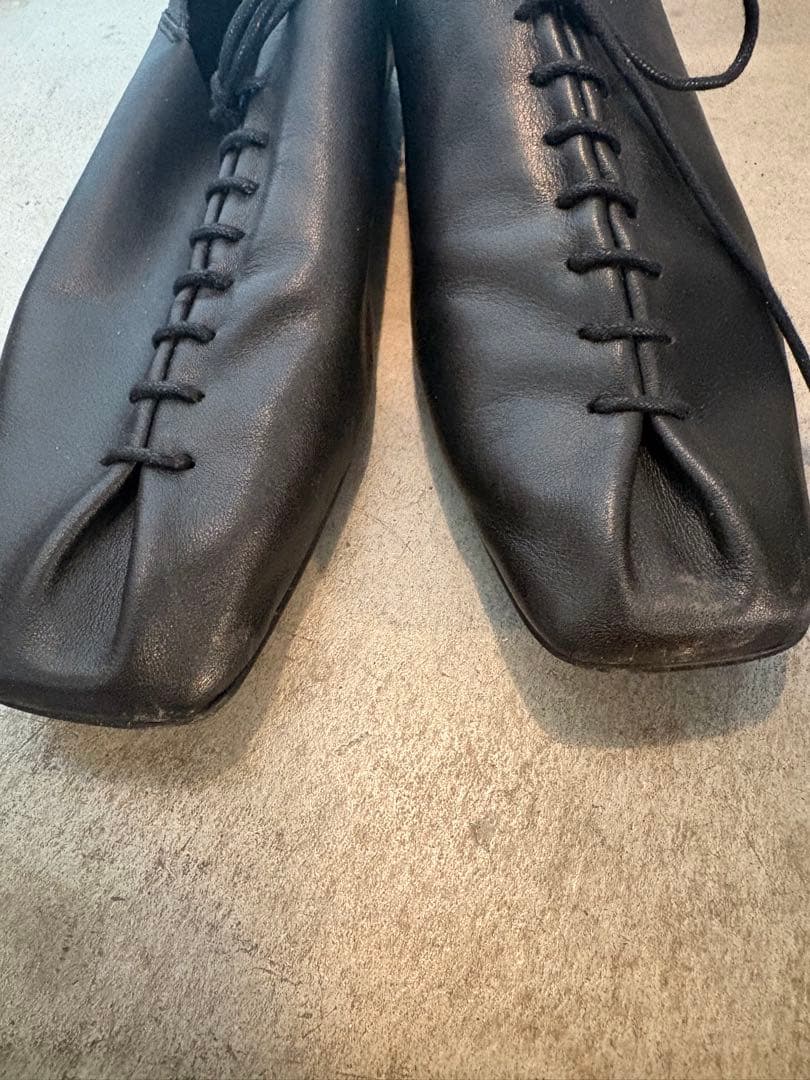 【美品】TODAYFUL Laceup Leather Shoes 黒 38