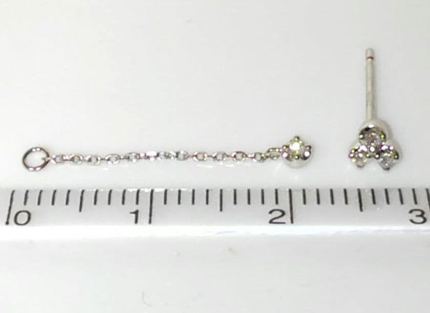 ヴァンドーム青山 ダイヤモンド ピアス 2way ◆チャーム取り外し可