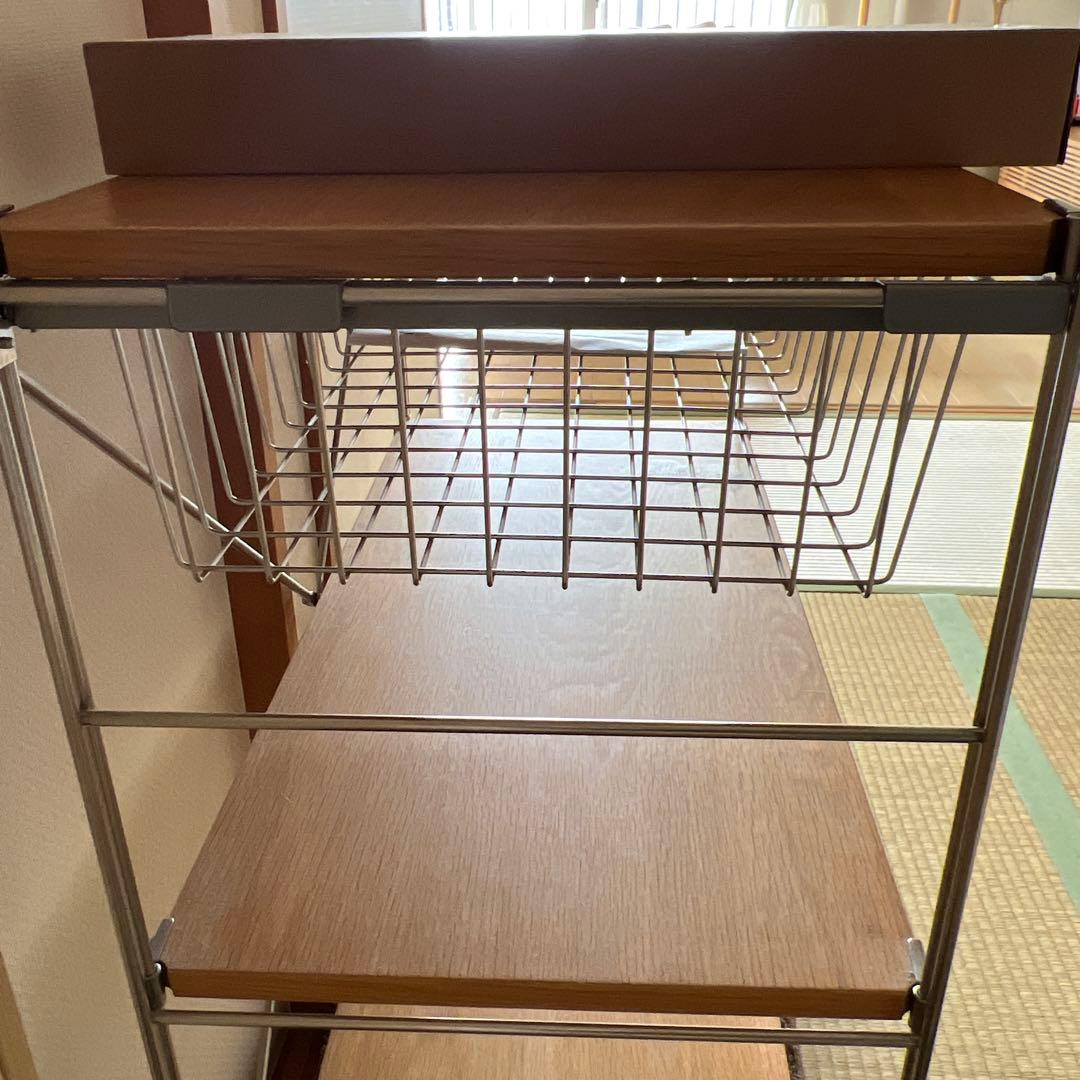 【そらいろ様】無印良品　ステンレスユニットシェルフ　ワイド