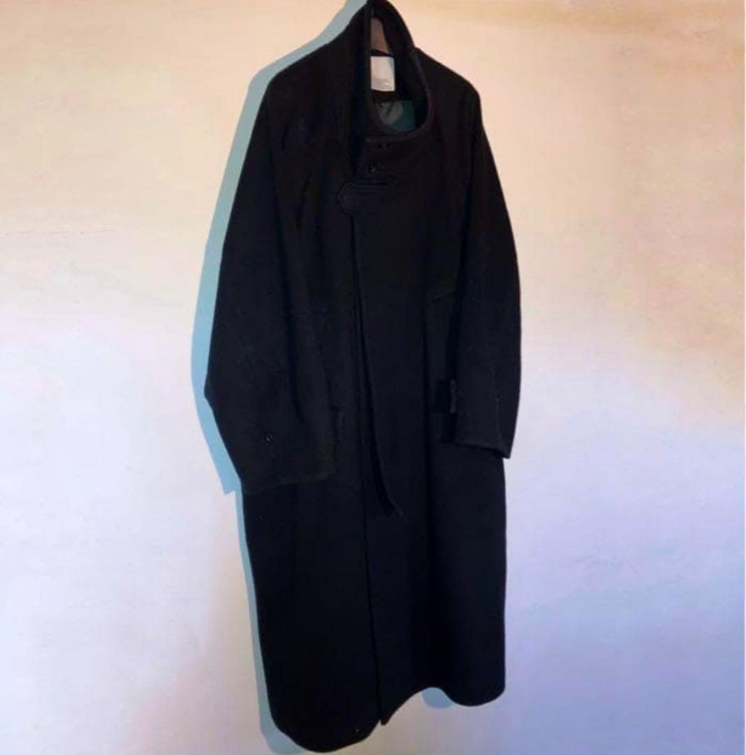WOOL BEAVER STAND COLLAR LONG COAT サイズ2