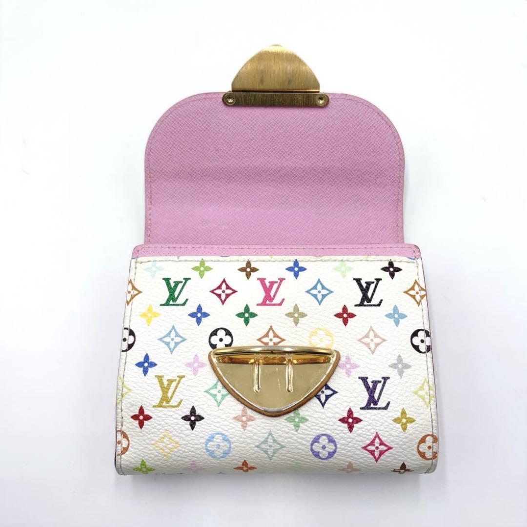 【美品】ルイヴィトン 折り財布 モノグラム マルチカラー ポルトフォイユ ジョイ