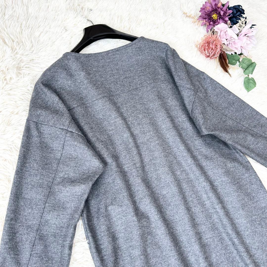 Leilian レリアンホワイトレーベル ドルマンウールワンピース