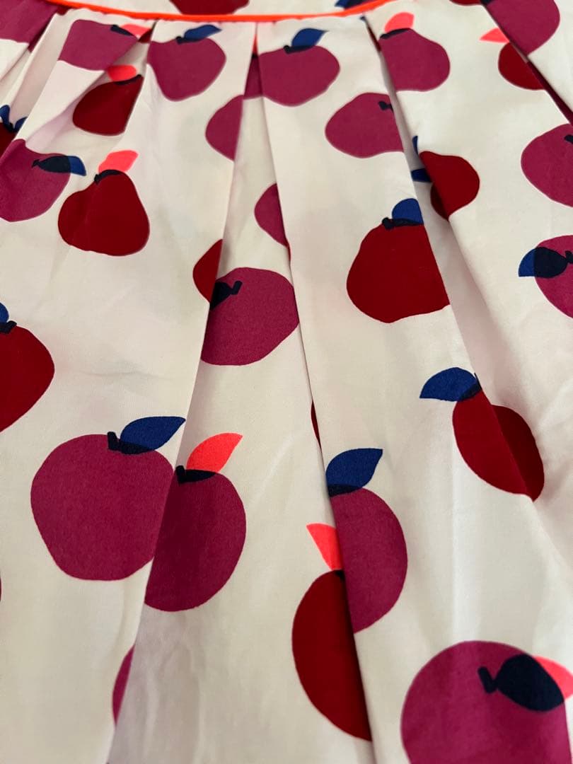 JACADI♡ りんご柄　肩フリル　ワンピース