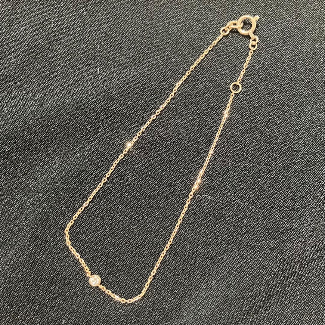 ココシュニック 一粒ダイヤブレスレットK10