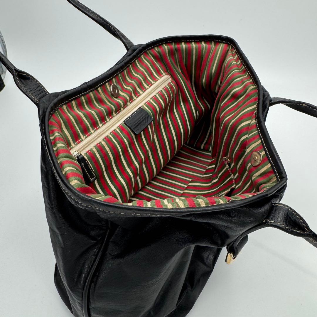 GUCCI グッチ ニューブリット レザー トートバッグ ショルダーバッグ 黒