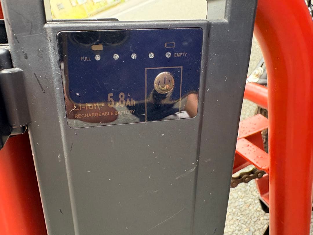 電動アシスト三輪自転車　BEPN18 赤色