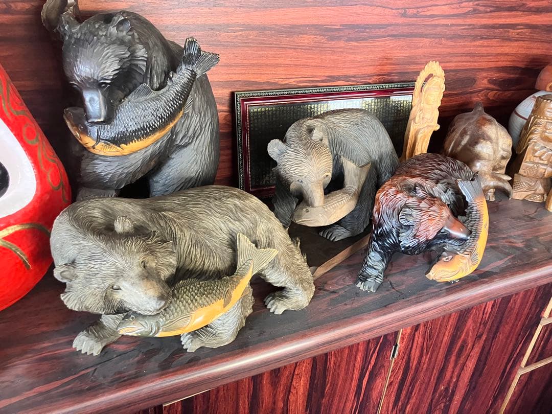 木彫りの熊　4点セット