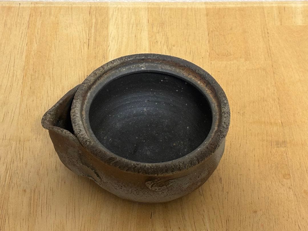 74.備前焼 宝瓶 登り窯 梅 手びねり 急須