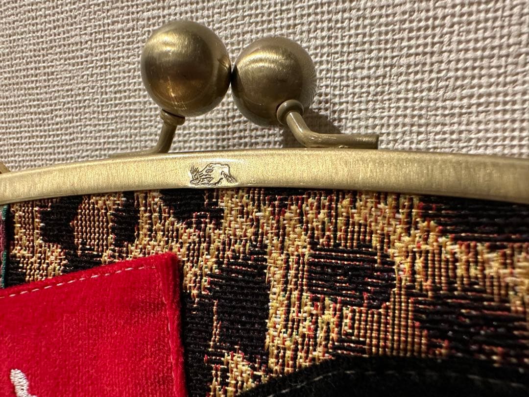 「がま口 村門」 がま口ポーチ ROPE CHAIN付き