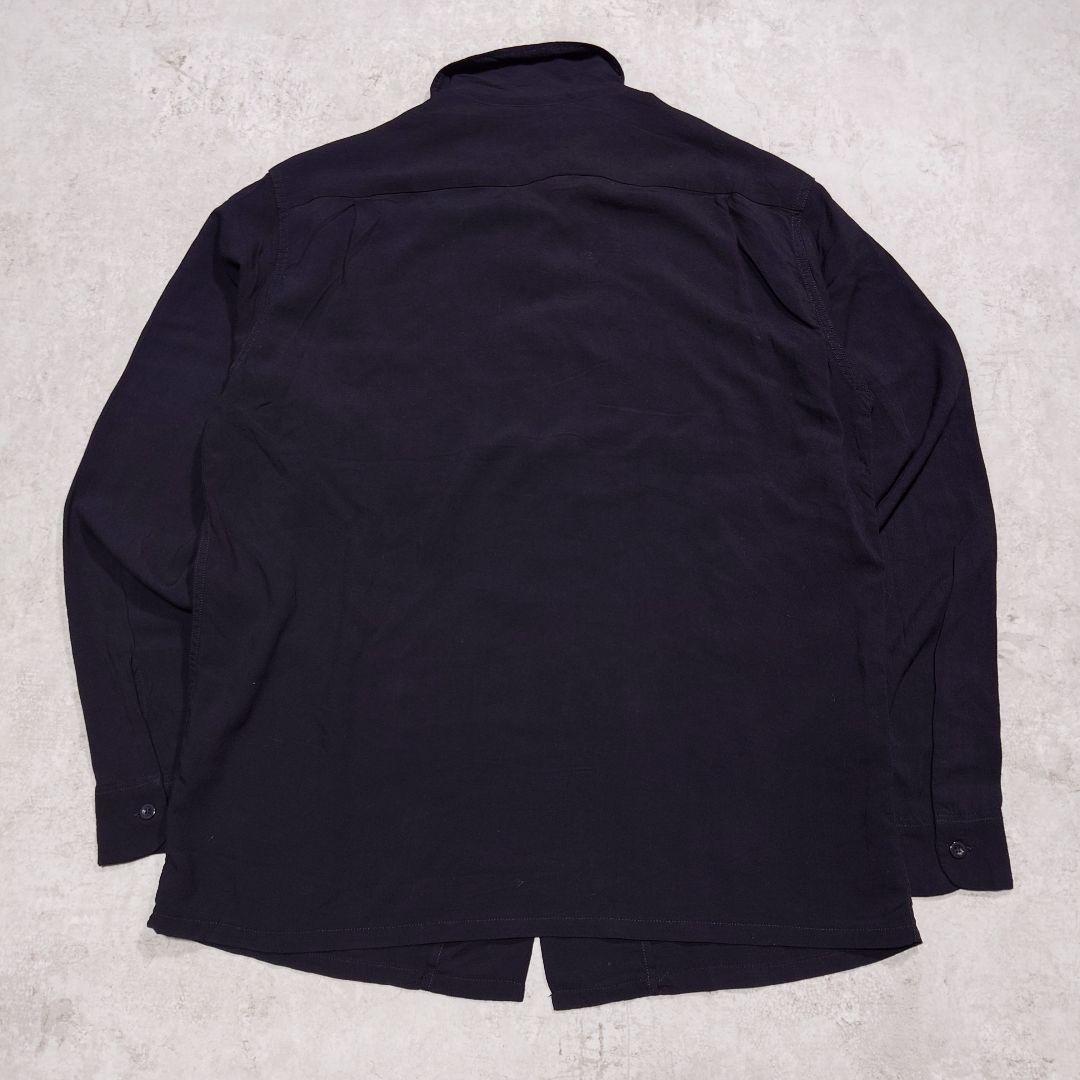 タグ付 TOWNCRAFT オープンカラーレーヨンシャツ ブラック M