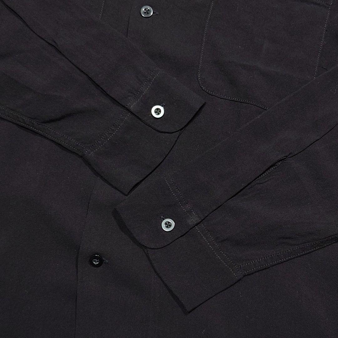 タグ付 TOWNCRAFT オープンカラーレーヨンシャツ ブラック M