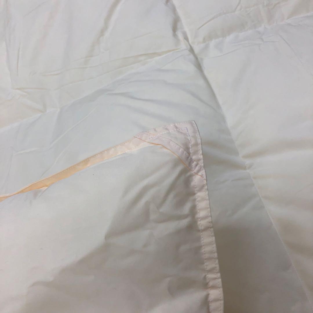 羽毛布団 クイーン クィーン ポーランド産ホワイトマザーグース 軽量生地 生成