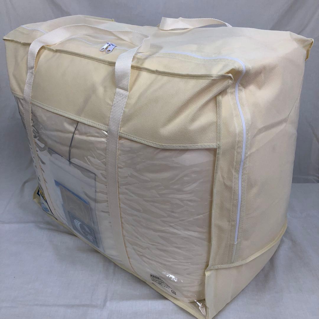 羽毛布団 クイーン クィーン ポーランド産ホワイトマザーグース 軽量生地 生成