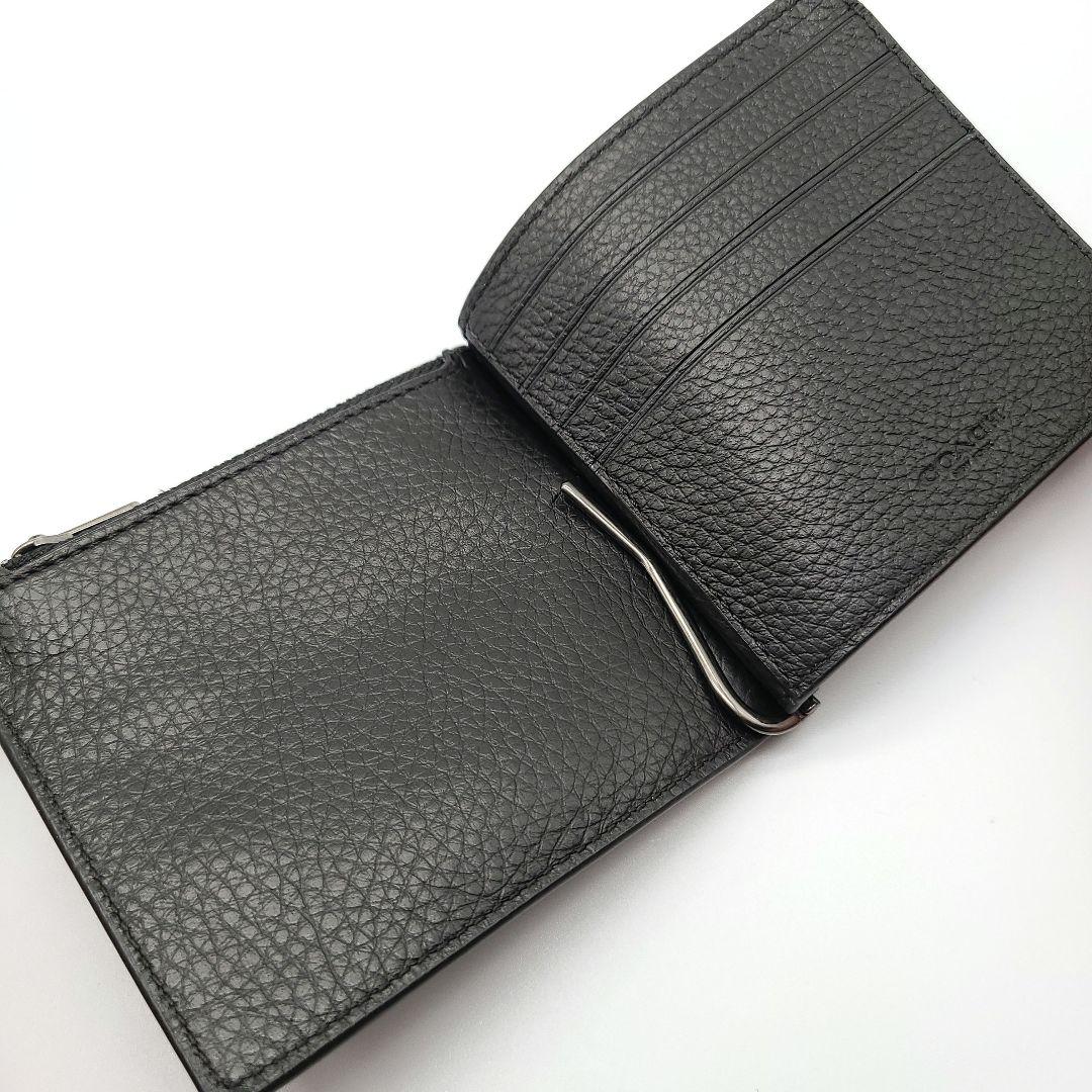 COACH マネークリップ 新品 ブラック 最新作 ペブルレザー メンズ