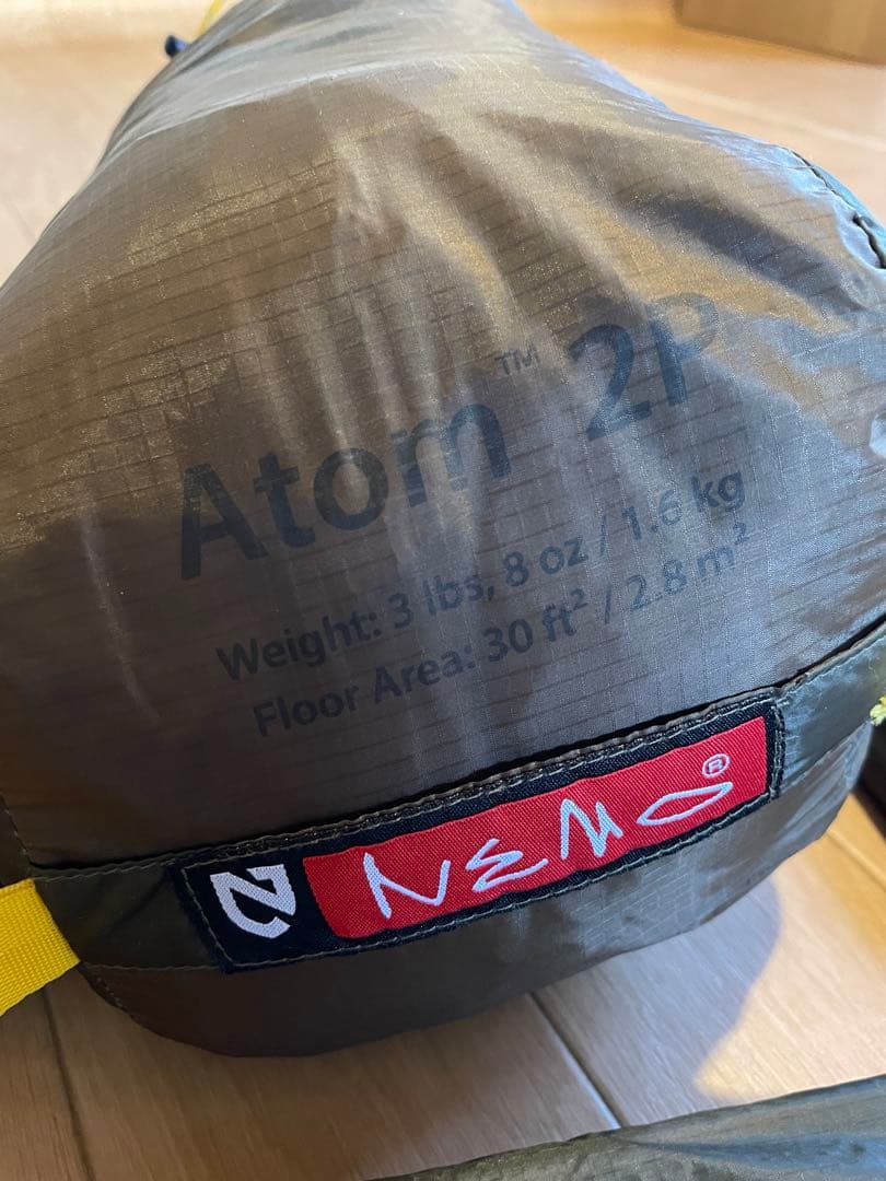 《試し設営のみ》NEMO Atom 2p アトム2p 2人用　フットプリント付き