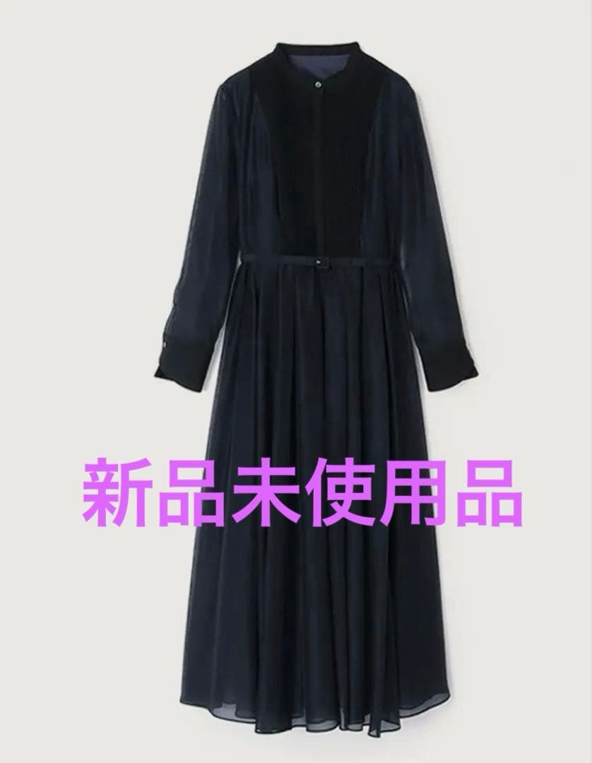 【SALE】 anuans シアードッキングピンタックブザムワンピース