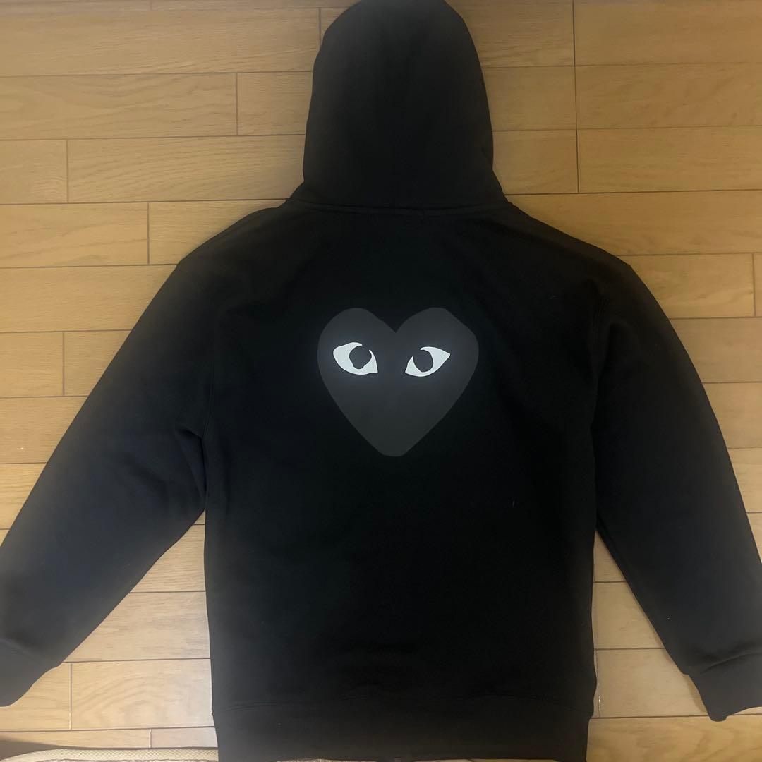 PLAY COMME des GARONS ブラックジップパーカー S