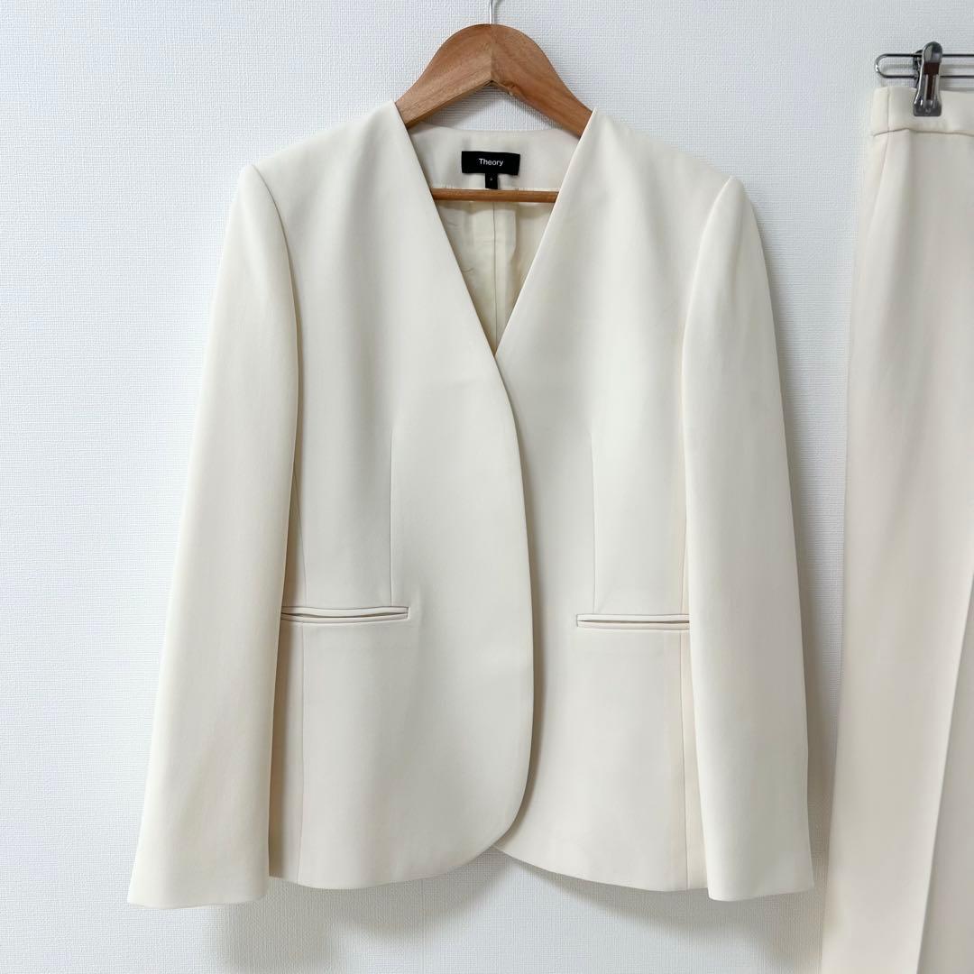 2024AW✨セオリー　ノーカラージャケット＋テーパードパンツ　セットアップ　2