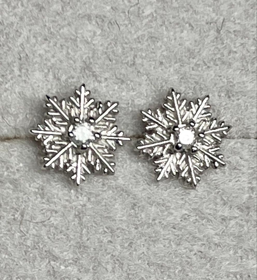 超お得 最終値 美品希少K10WGダイヤ白雪姫ピアス nojess好きにも