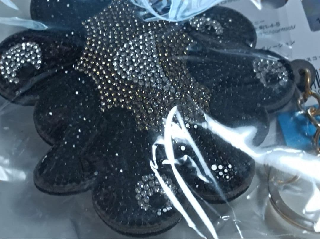 大阪万博　黒ミャクミャク　ラインストーン　マスコットキーホルダー関西万博ブラック