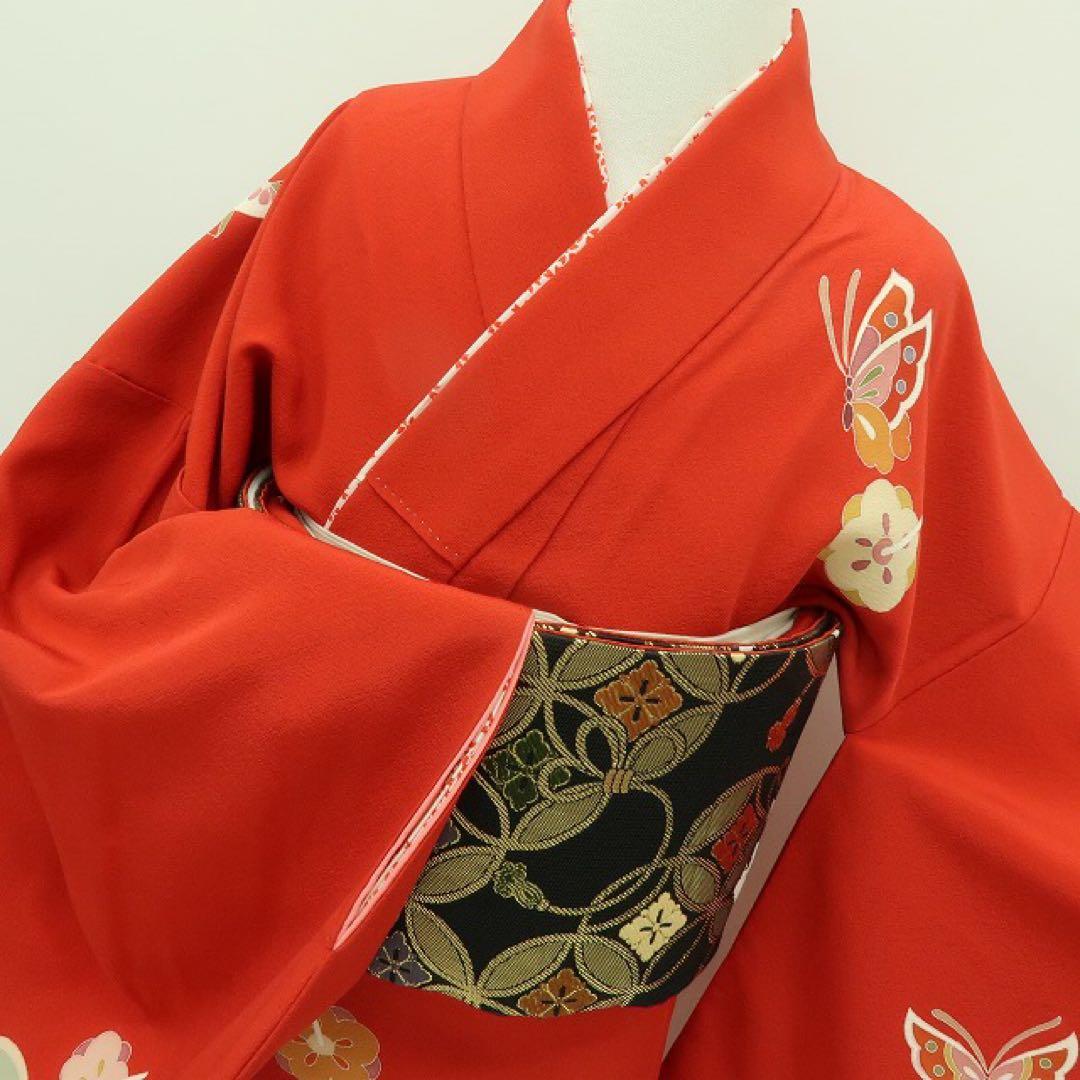 塩✺美品 正絹 七五三 ７歳 女児 四つ身着物 金駒刺繍 B19