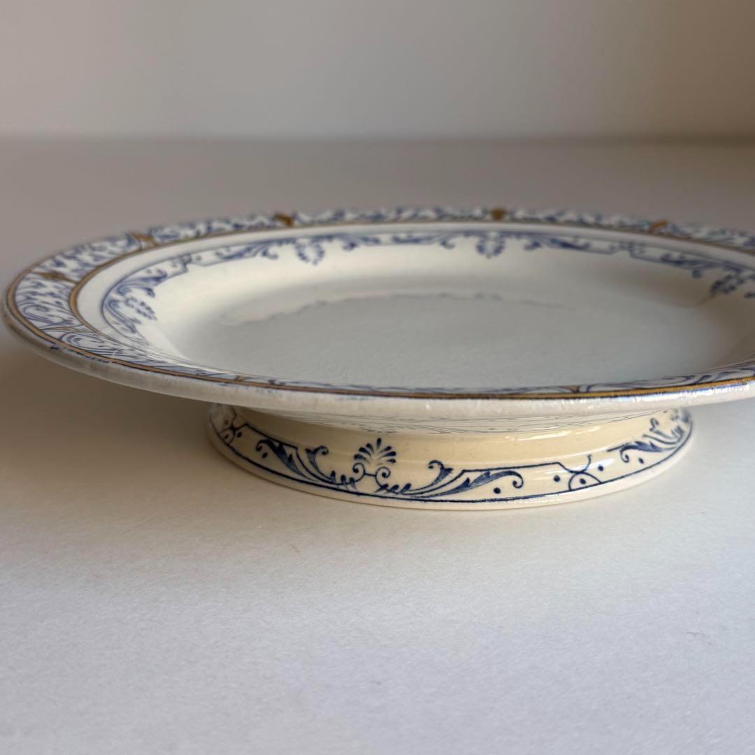 フランスアンティーク　クレイユ　Colbert　ケーキスタンド　コンポティエ