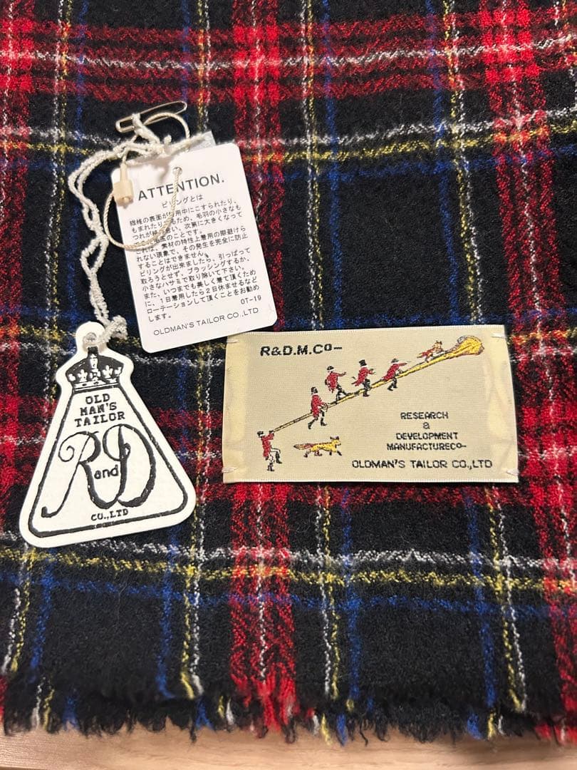 R&D.M.Co- オールドマンズテーラー　タータンチェック　ブランケット
