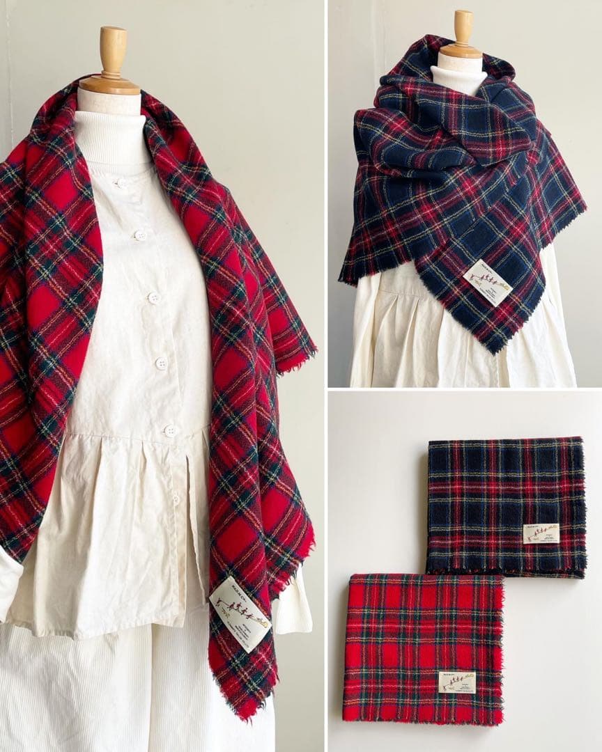 R&D.M.Co- オールドマンズテーラー　タータンチェック　ブランケット