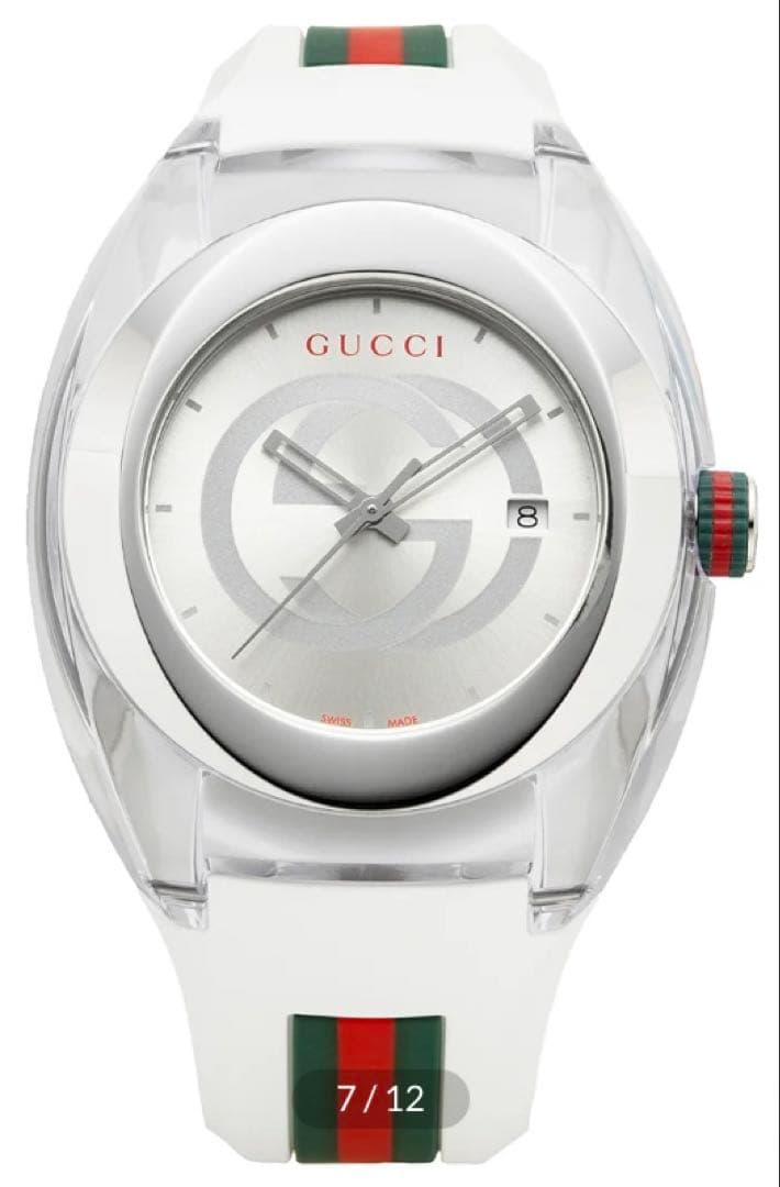 グッチ 腕時計 SYNCインターロッキングG シェリーライン 白色　ユニセックス