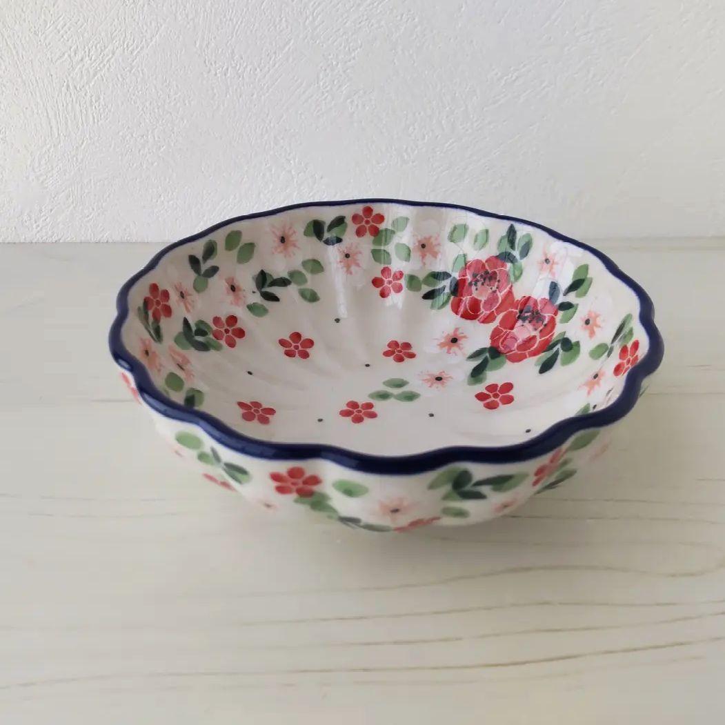新品　ポーランド　11.8cm　ボウル　花　ツェラミカ アルティスティチナ