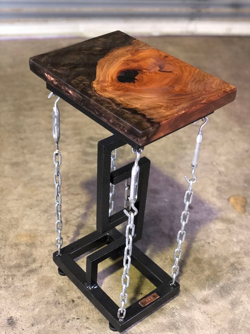 レジン×テンセグリティ　サイドテーブル