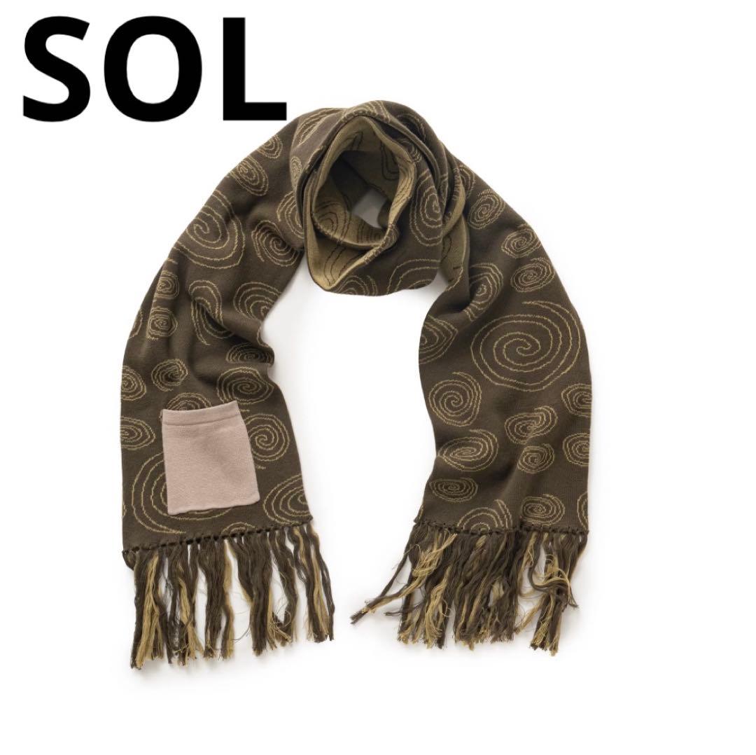 小物 SOL soonerorlater SPARKLING SCARF KHAKI