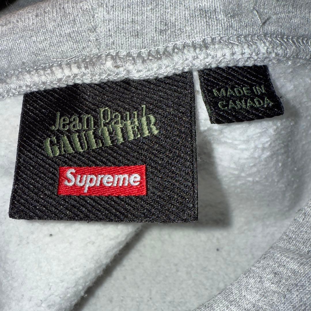 Supreme × JeanPaulGaultier パーカー グレー 花柄 L