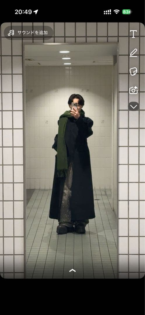 ロングコート　ブラック　コート