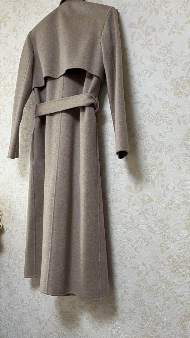 Josephカシミヤウールベージュ ロングコート ベルト付き