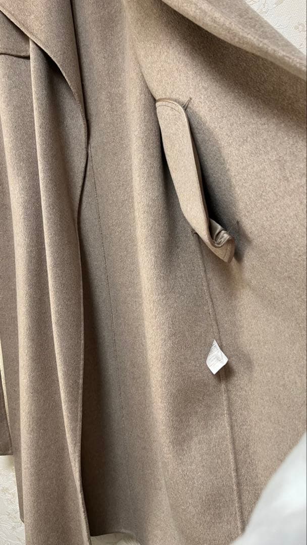 Josephカシミヤウールベージュ ロングコート ベルト付き