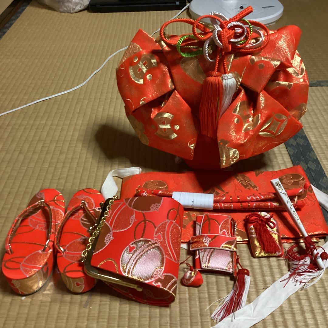 七五三　七歳用フルセット　帯幅16センチ 草履21センチ