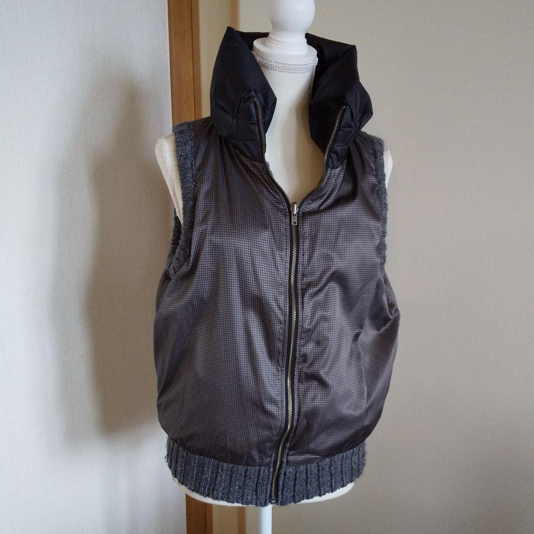 自由区 ダウンリバーシブルダウンベスト サイズ44 大きなサイズ