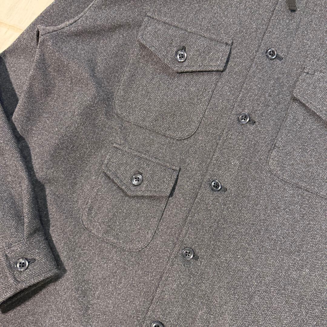 MODMNT モドメント TWEED KNIT HOODED SHIRT L