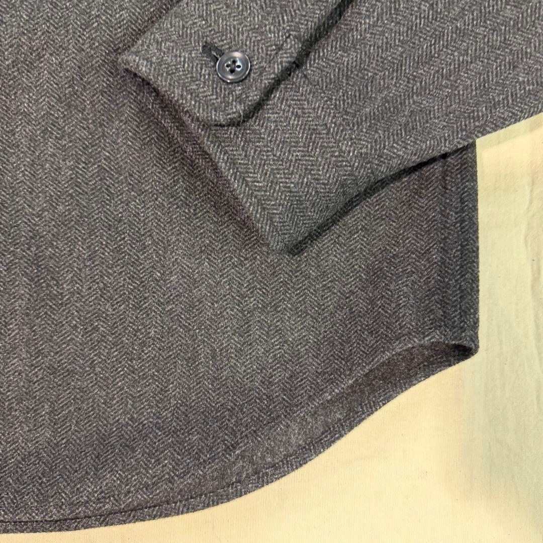 MODMNT モドメント TWEED KNIT HOODED SHIRT L
