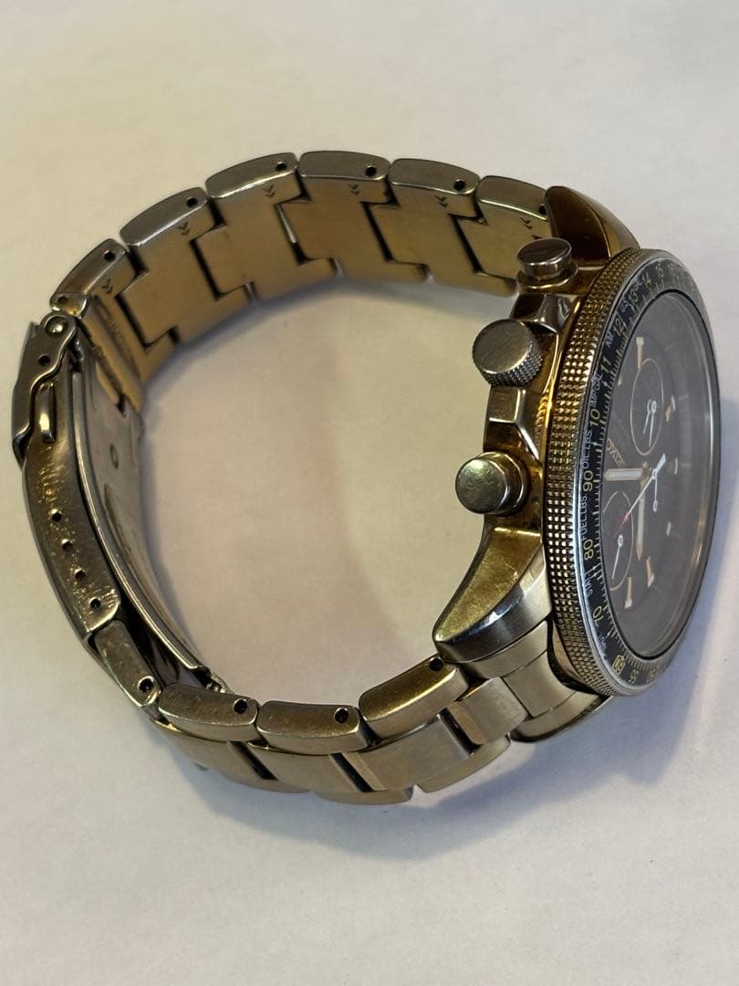 【美品箱付】SEIKO クロノグラフ セイコー ソーラー メンズ 腕時計