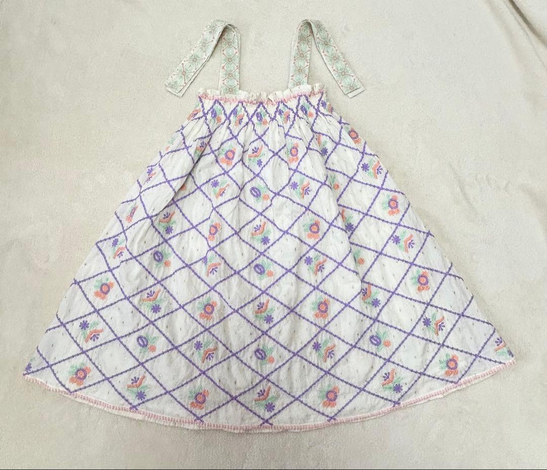 bonjour diary 刺繍ワンピース 8y