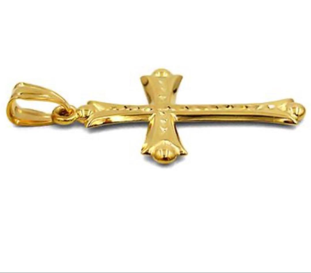 K18 イエローゴールド 十字架 ペンダント
