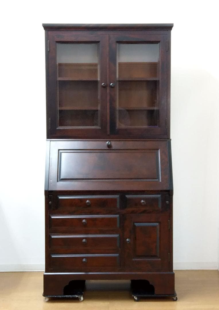 北海道民芸家具(クラレインテリア) 木製 カバ材 無垢 ライティング ビューロー