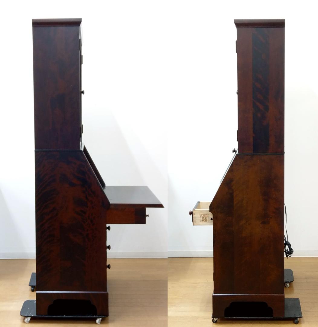 北海道民芸家具(クラレインテリア) 木製 カバ材 無垢 ライティング ビューロー